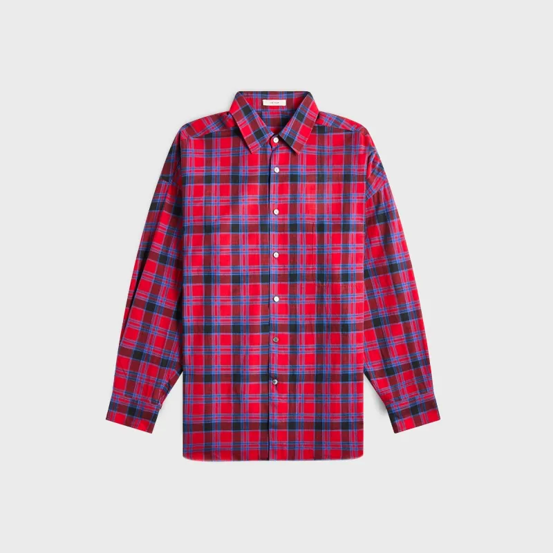 The Row Lancaster Shirt - Red / Blue made by The Row