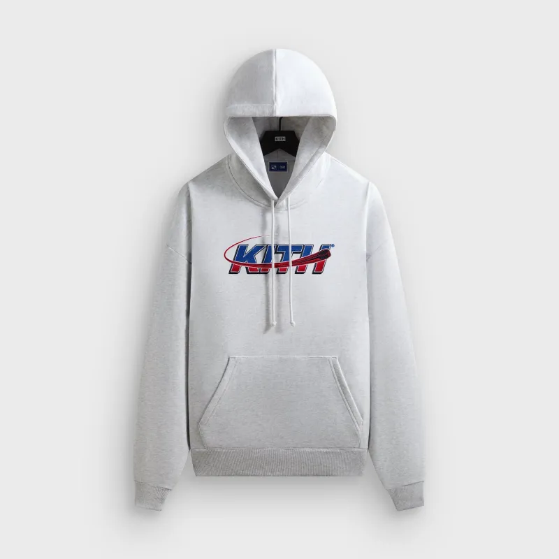 Kith for the New York Rangers Slap Shot Vintage Nelson Hoodie - Light Heather Grey sold by Kith