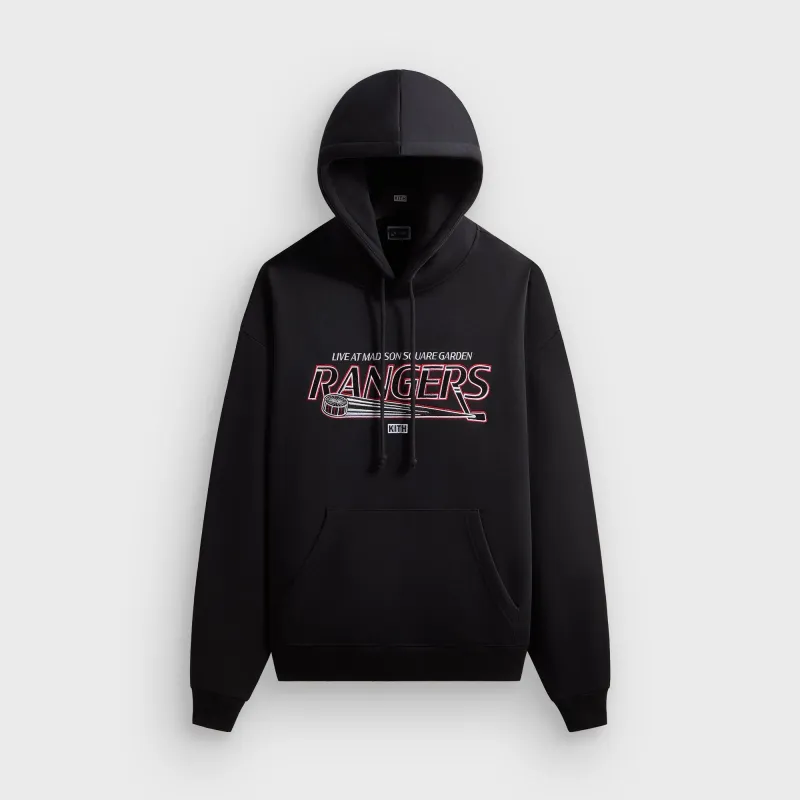 Kith for the New York Rangers Madison Square Garden Puck Vintage Nelson Hoodie - Black sold by Kith