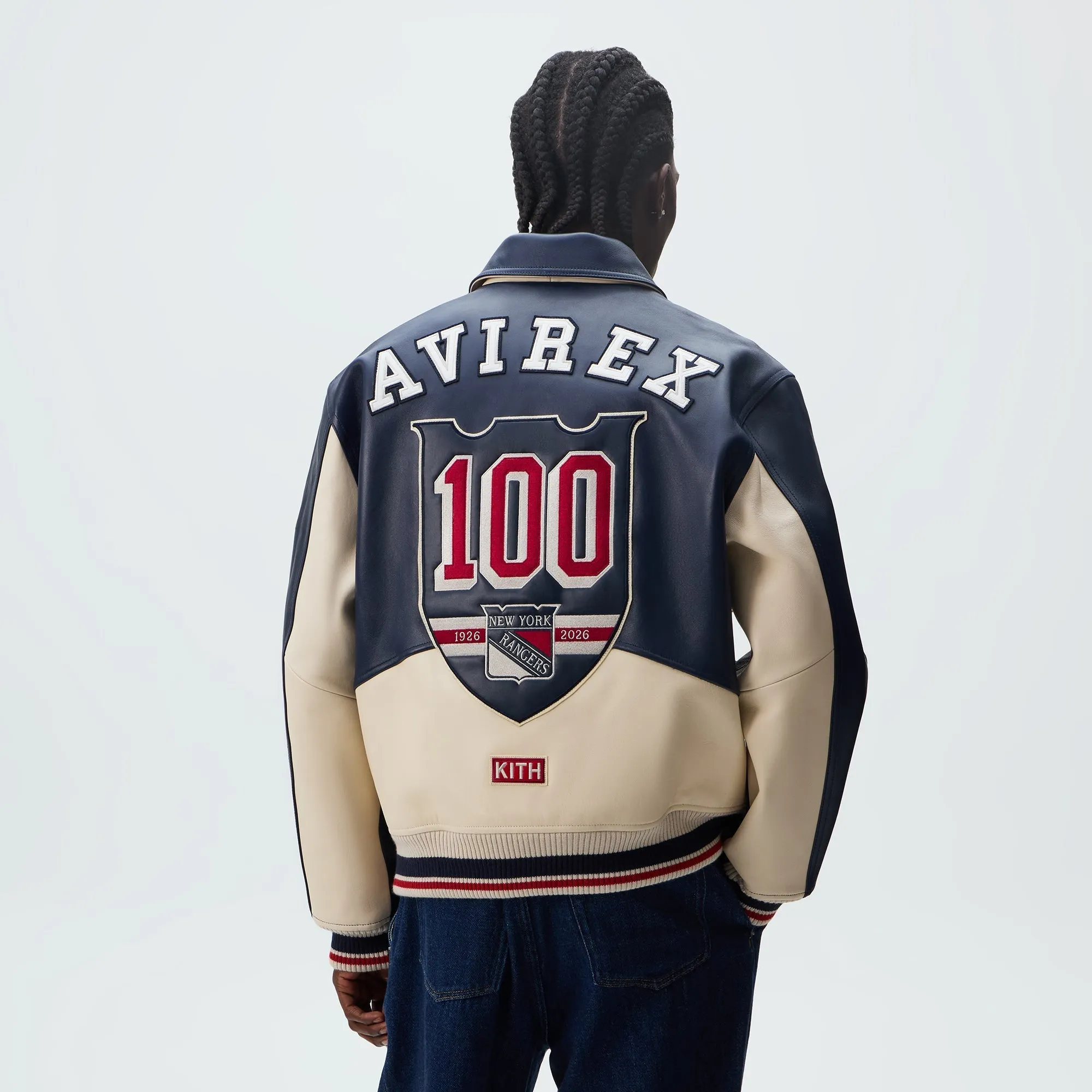 Kith & AVIREX for the New York Rangers Bomber Jacket - Navy sold by Kith product image thumbnail 3
