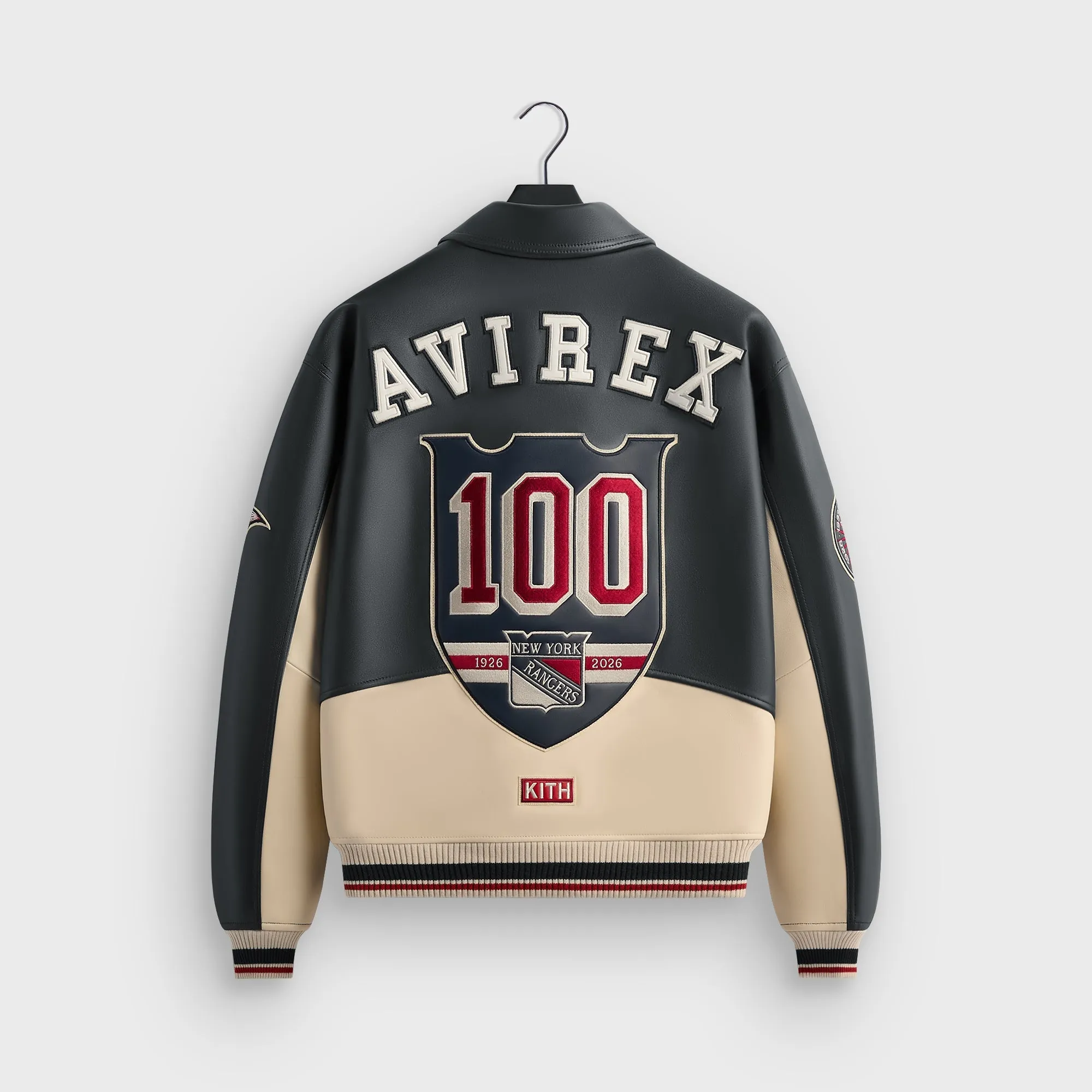 Kith & AVIREX for the New York Rangers Bomber Jacket - Navy sold by Kith product image thumbnail 4