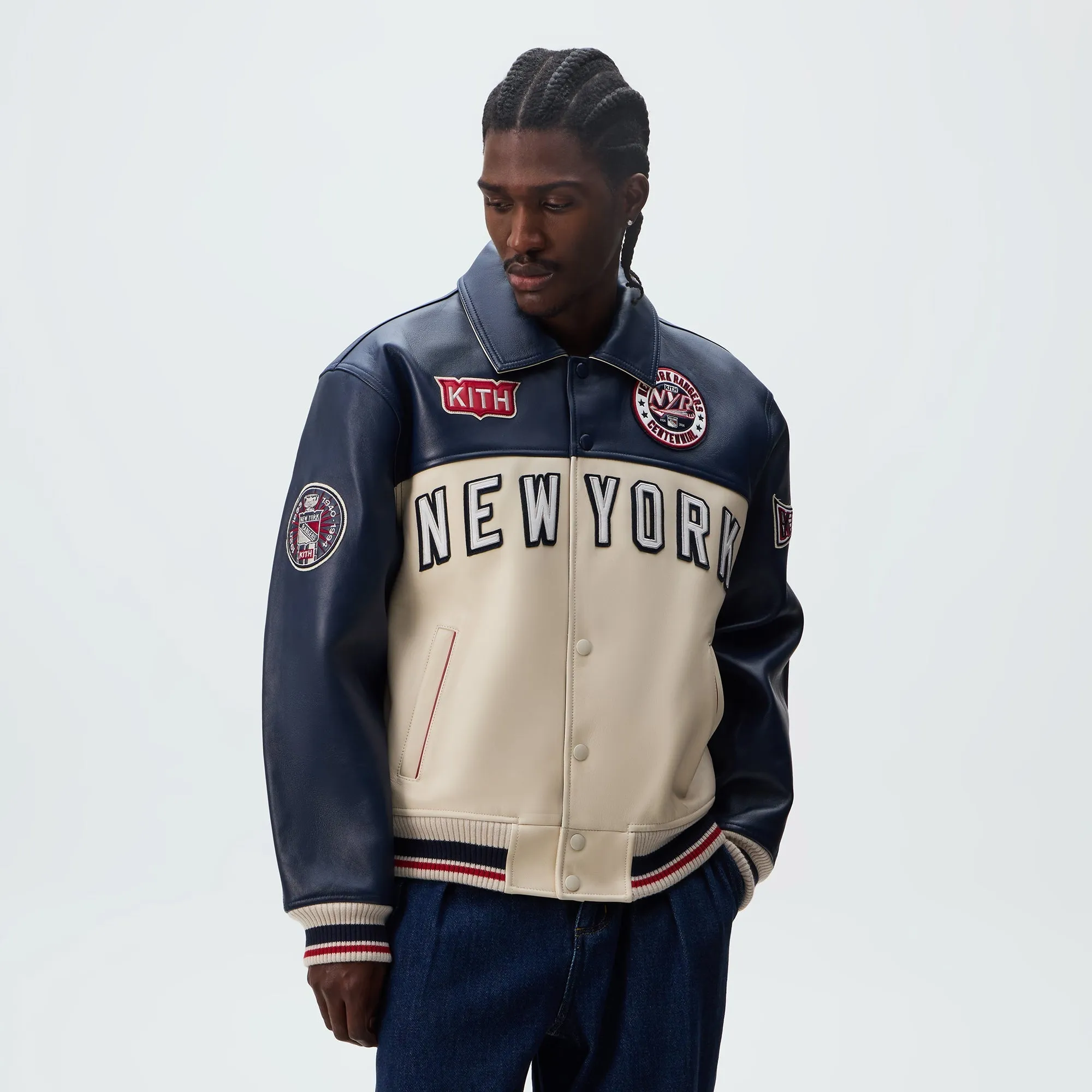 Kith & AVIREX for the New York Rangers Bomber Jacket - Navy sold by Kith product image thumbnail 2