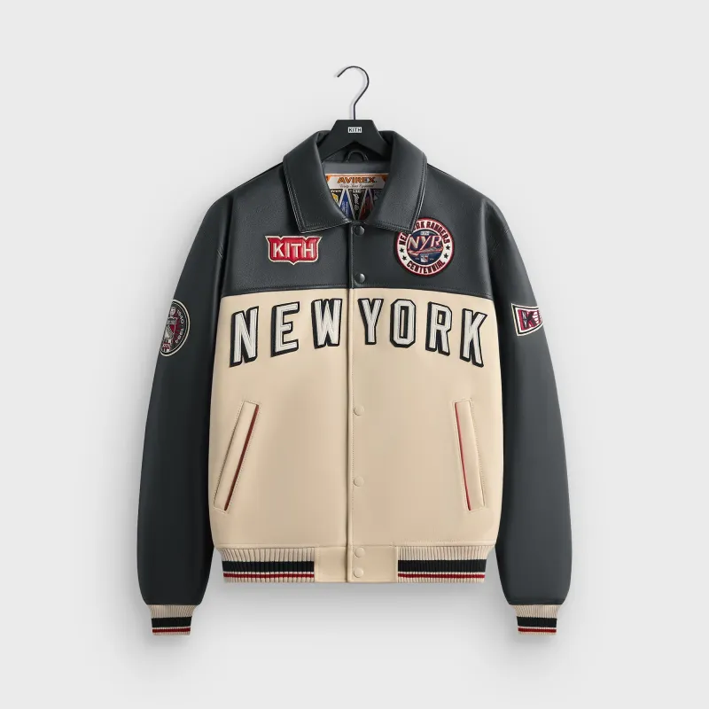 Kith & AVIREX for the New York Rangers Bomber Jacket - Navy sold by Kith