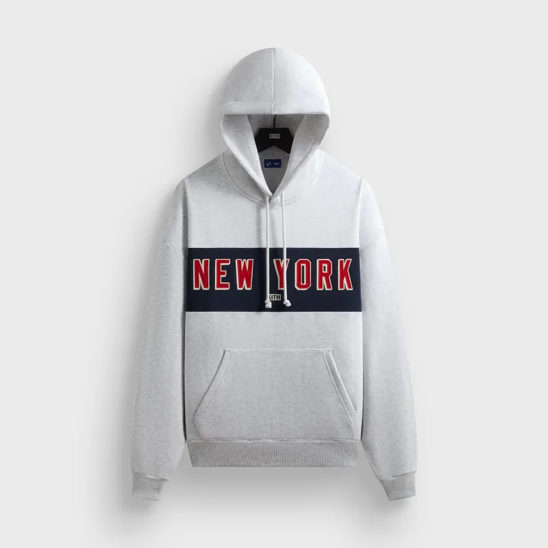 Kith for the New York Rangers New York Vintage Nelson Hoodie - Light Heather Grey sold by Kith