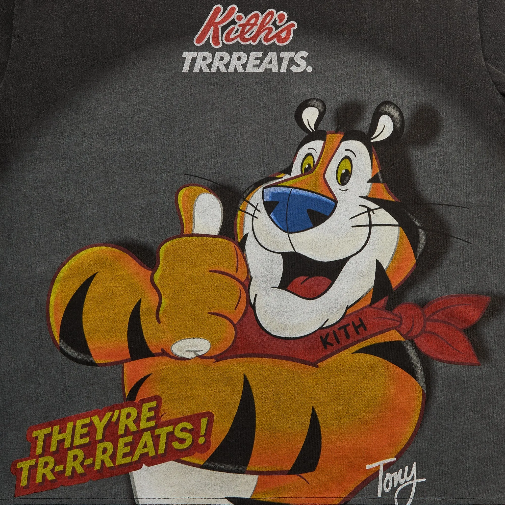 Kith Treats for Kellogg’s Frosted Flakes® Cereal & Tony the Tiger® Cereal Box Vintage Tee - Black sold by Kith product image thumbnail 3