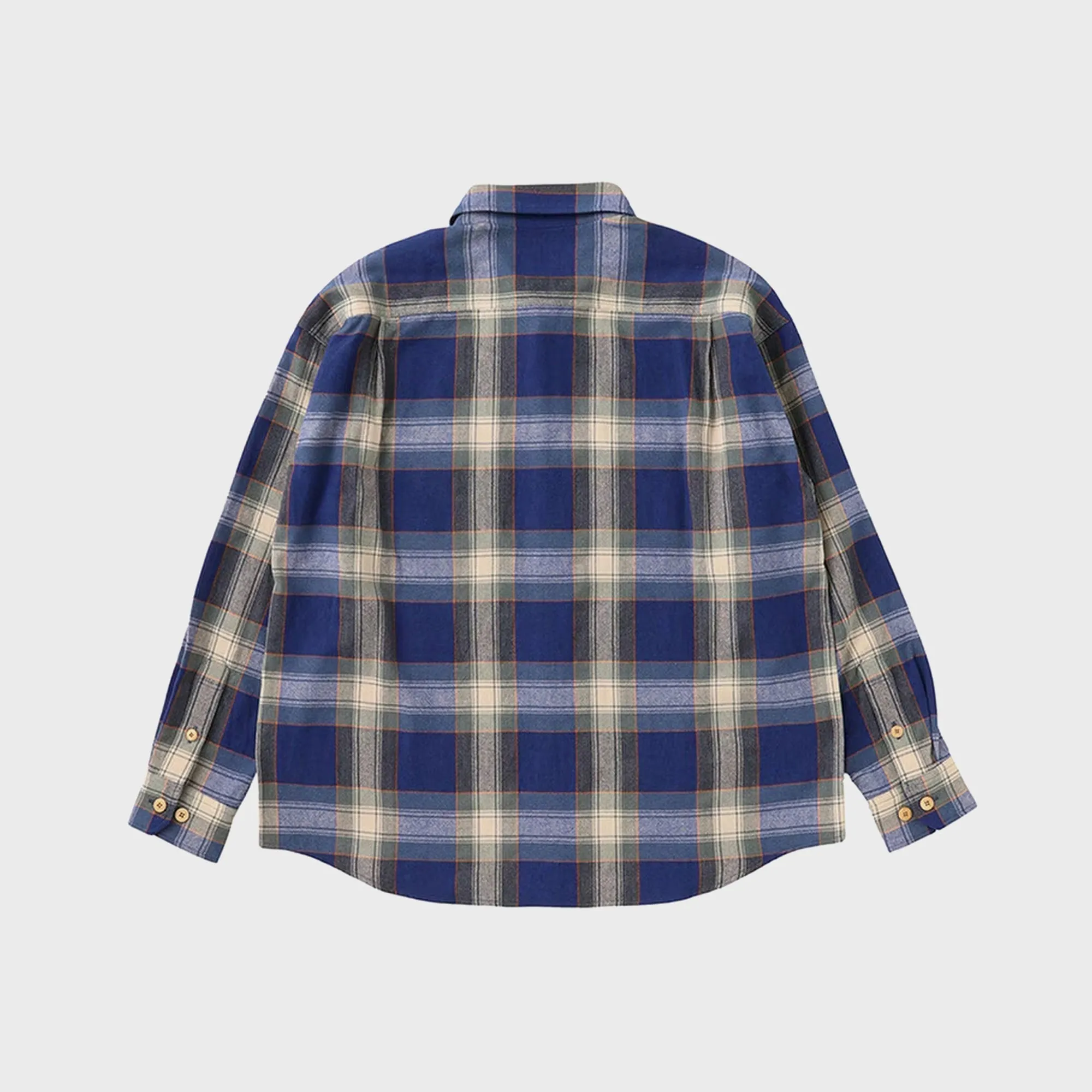 Visvim Lumber Check Long Sleeve Shirt - Blue sold by Kith product image thumbnail 2