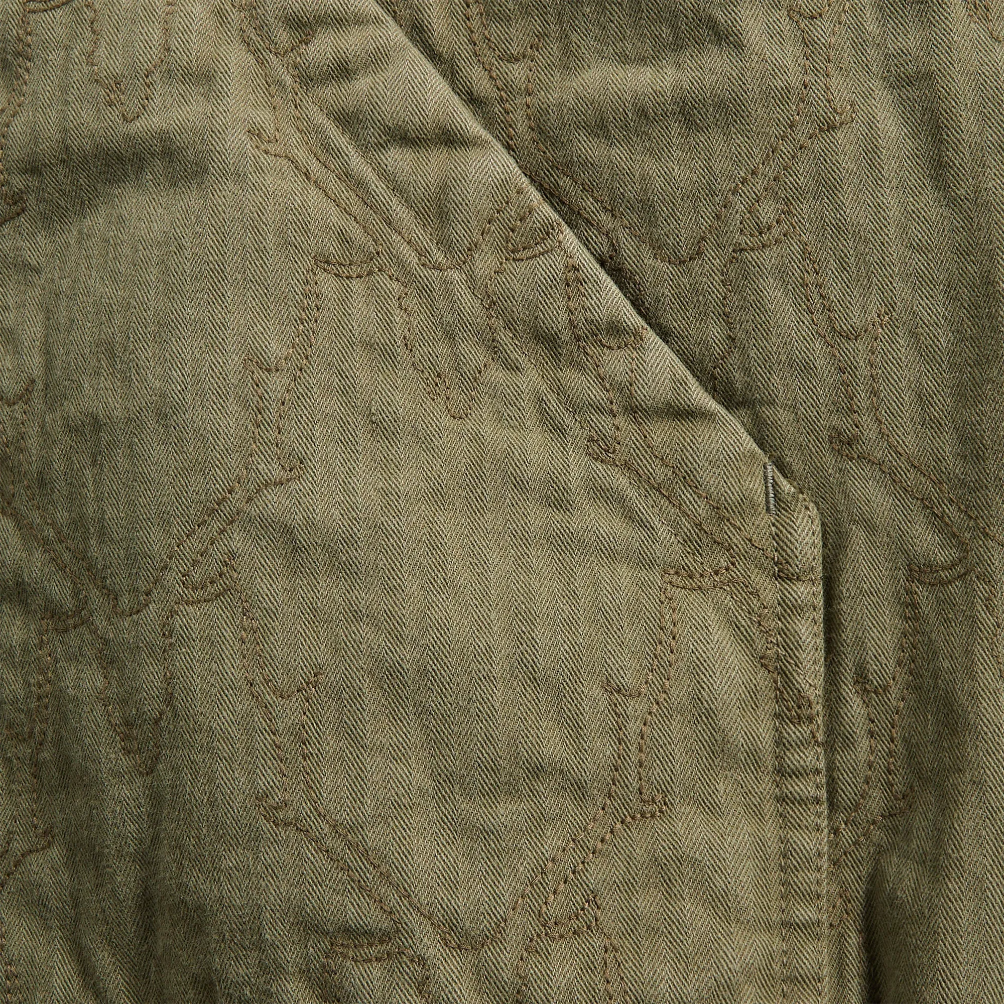 South2 West8 Zipped Work Hoody - Skull Quilting / Herringbone sold by Kith product image thumbnail 3