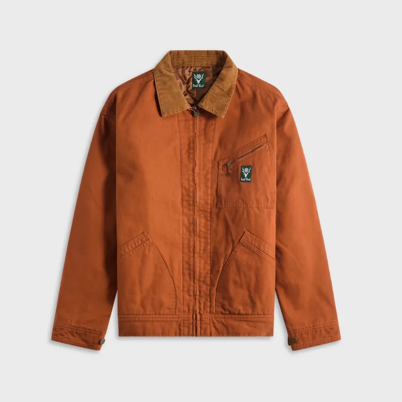 South2 West8 11.5oz Cotton Canvas Work Jacket - Brick made by South2West8