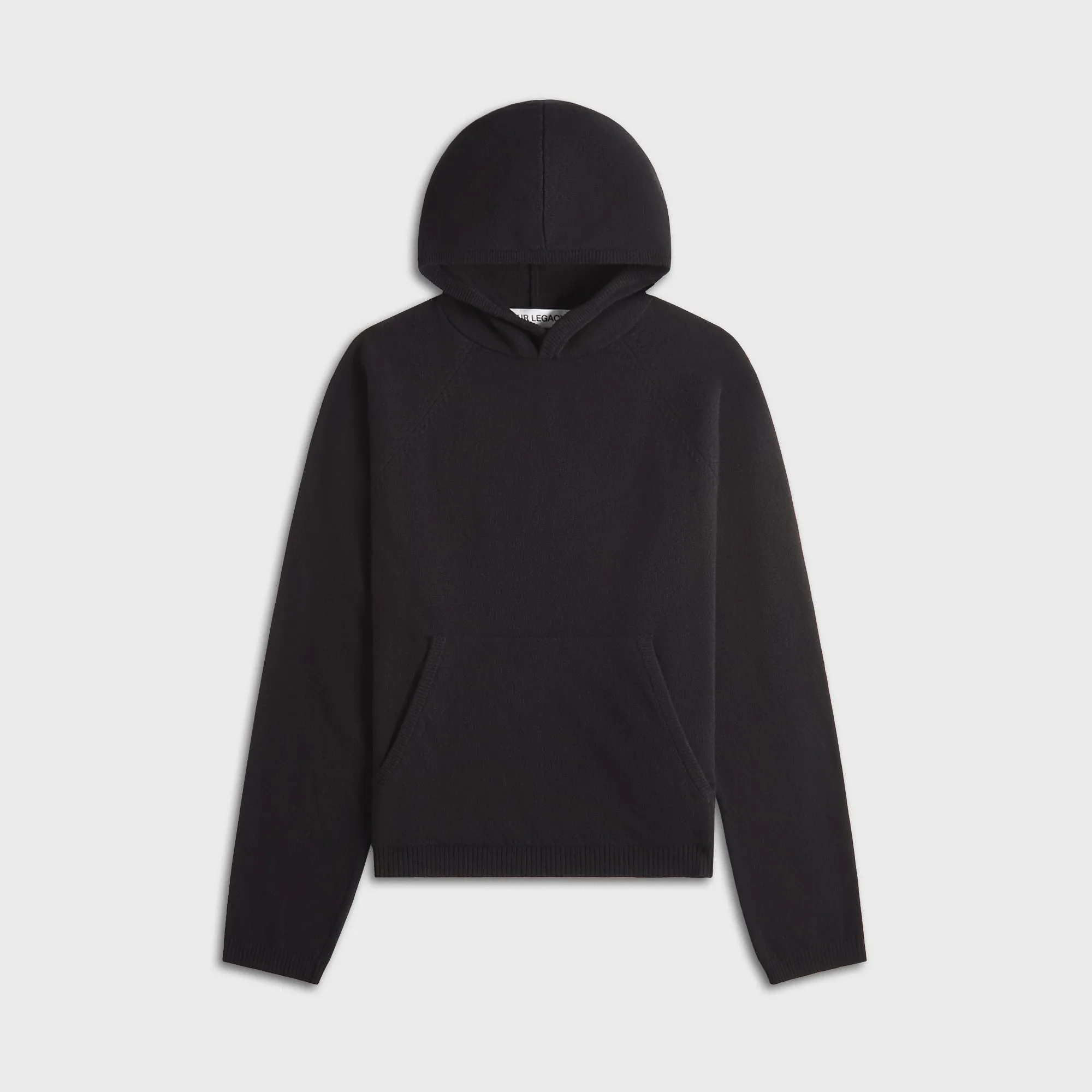 Our Legacy Knitted Hoodie - Black Cherub Wool sold by Kith
