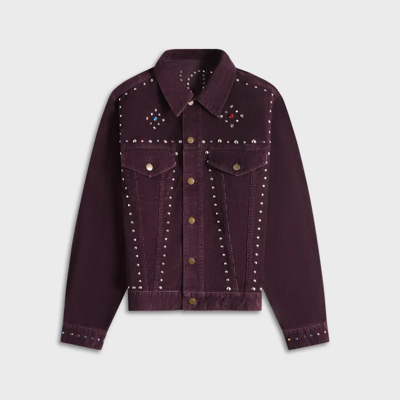 Needles Studded 14W Corduroy Jean Jacket - Burgundy sold by Kith