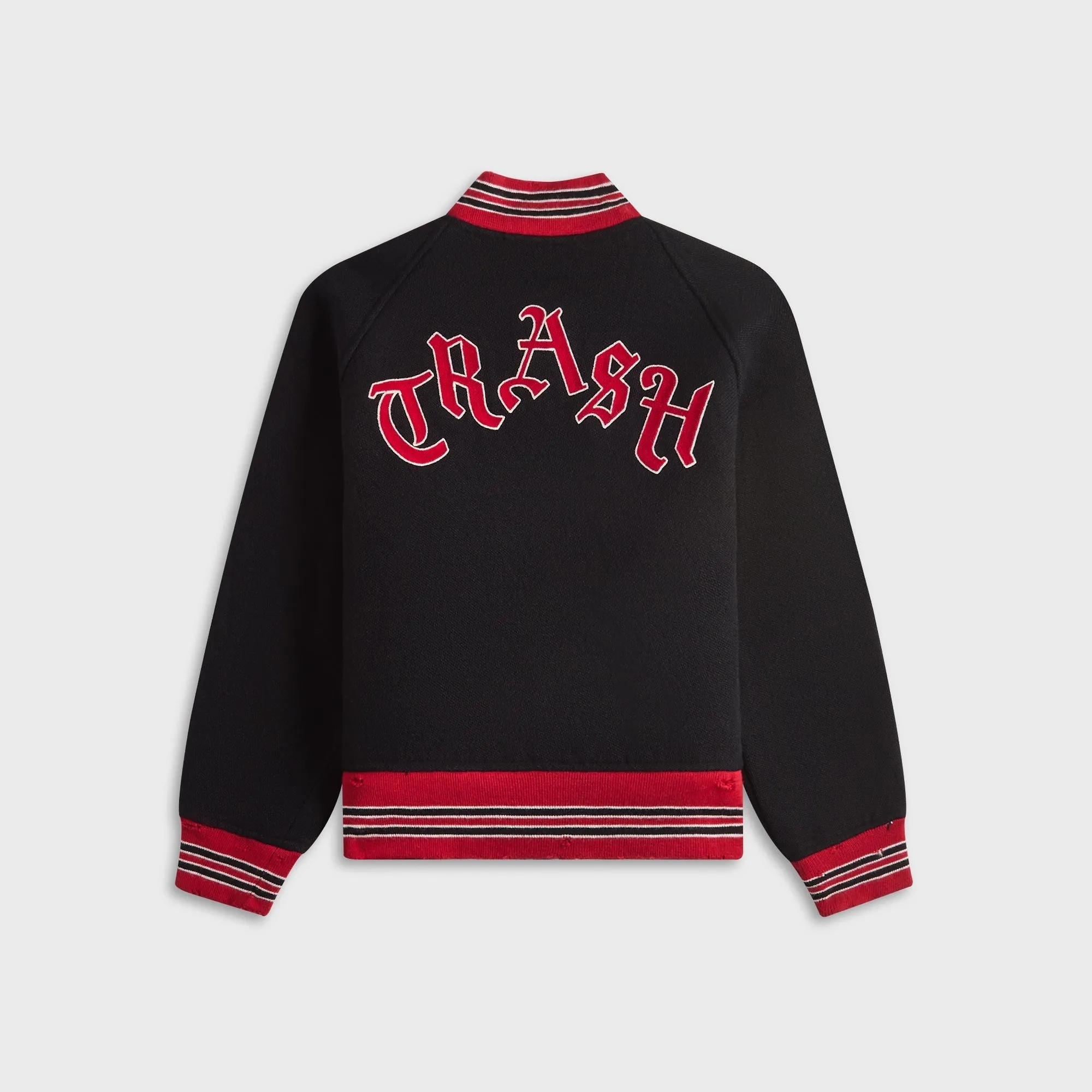 Needles Deconstructed Lettered Wool Melton Jacket - Black sold by Kith product image thumbnail 2