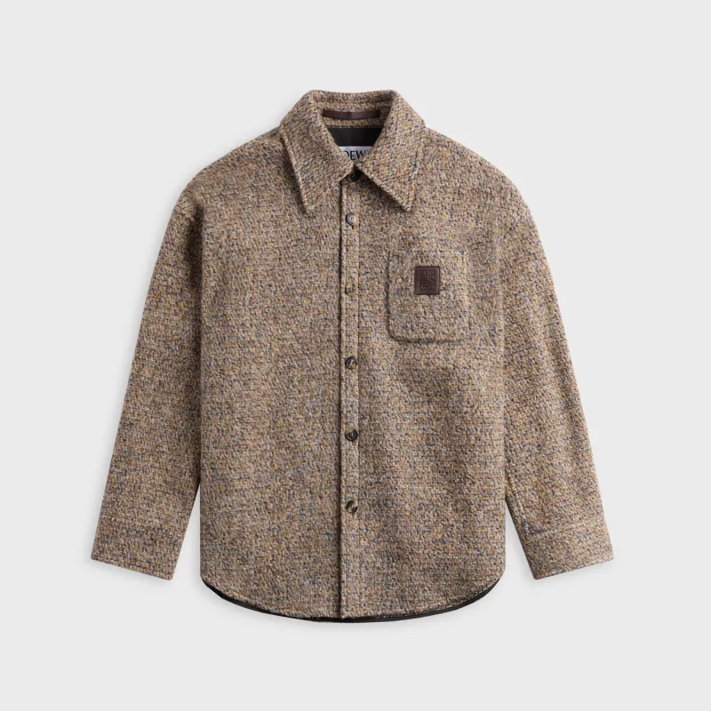 Loewe Overshirt - Beige / Blue Melange sold by Kith