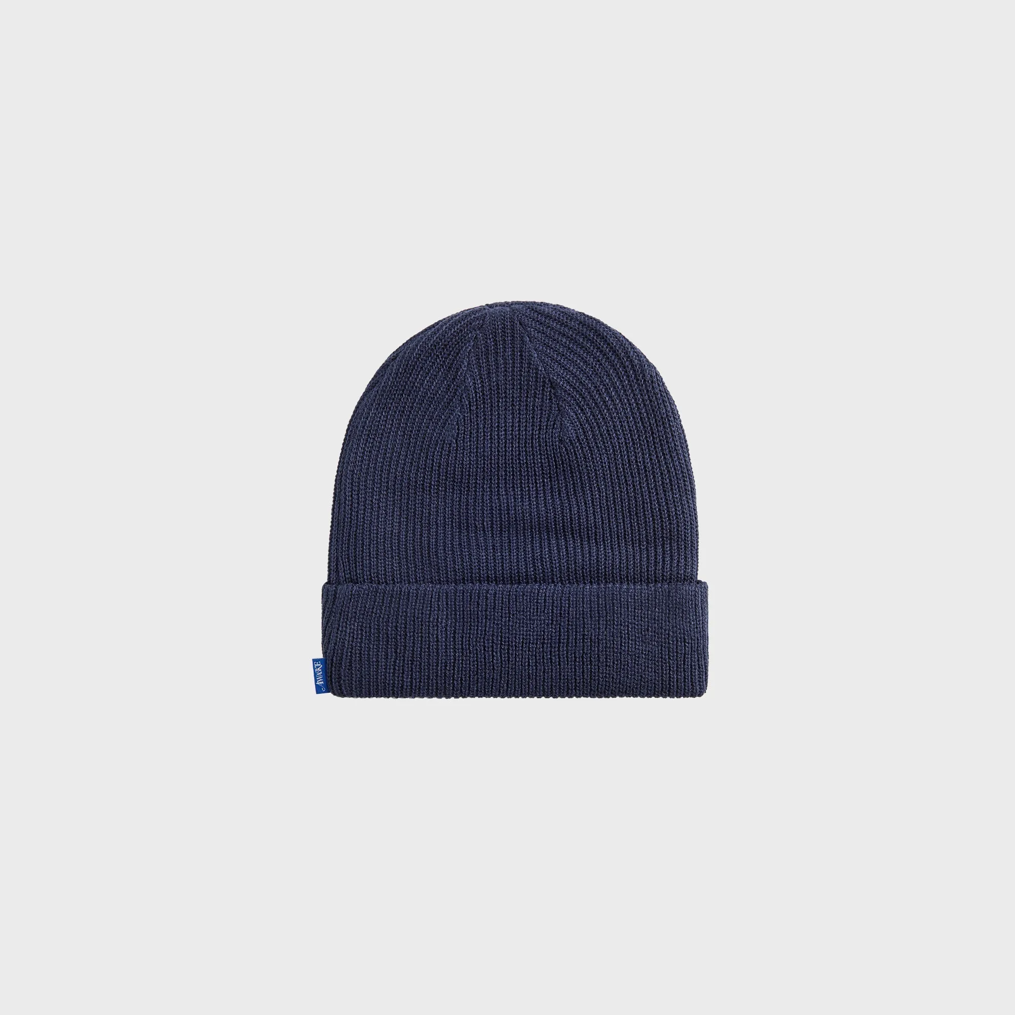 Awake NY Loose Gauge Knit Beanie - Navy sold by Kith product image thumbnail 2