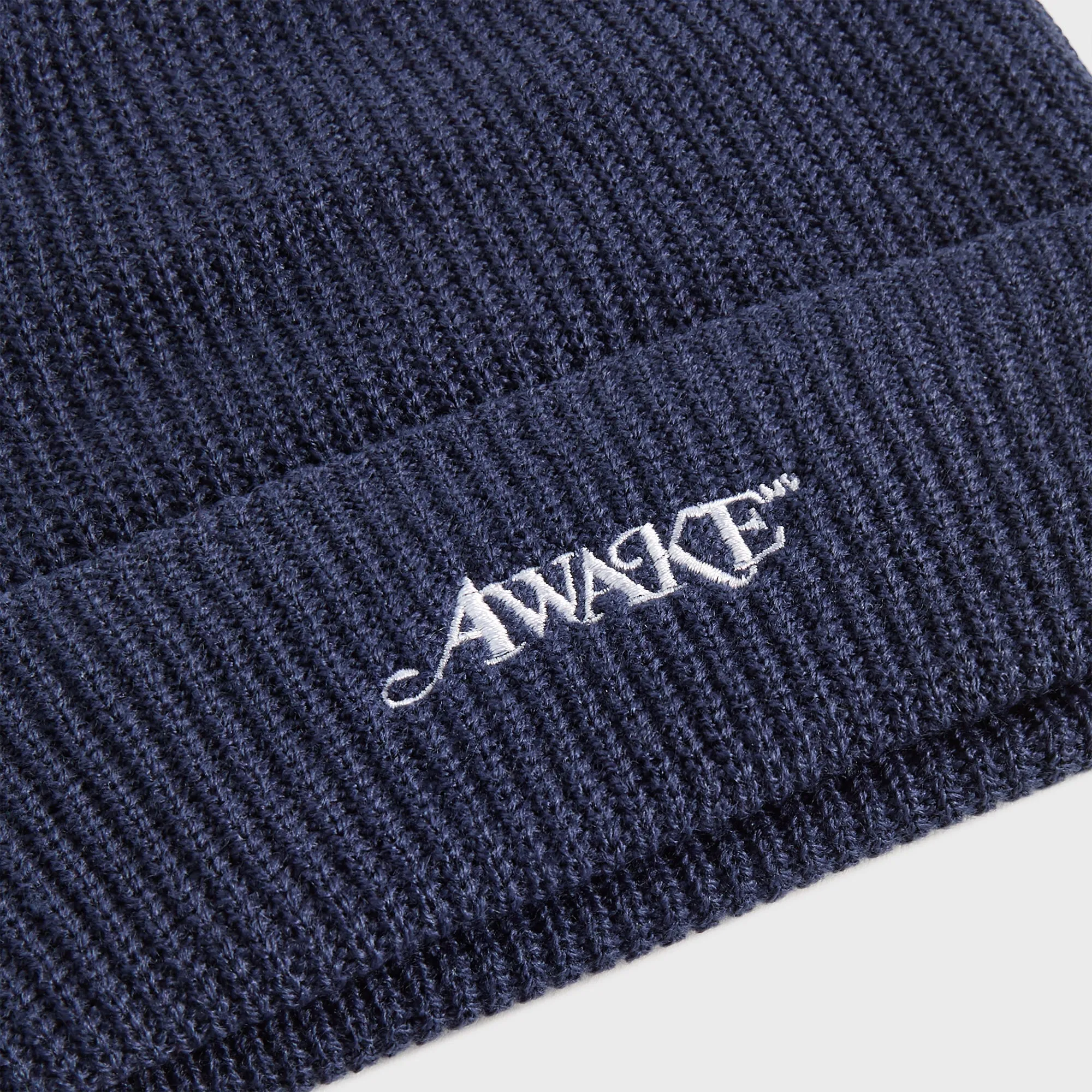 Awake NY Loose Gauge Knit Beanie - Navy sold by Kith product image thumbnail 3