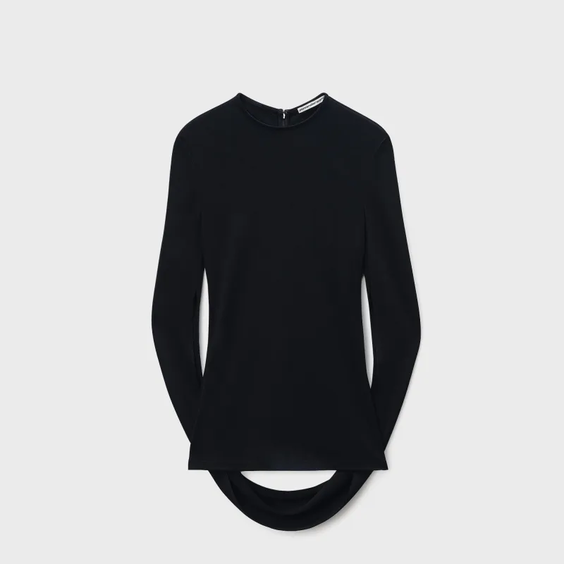 Alexander Wang Draped Asymmetric Mini Dress - Black sold by Kith