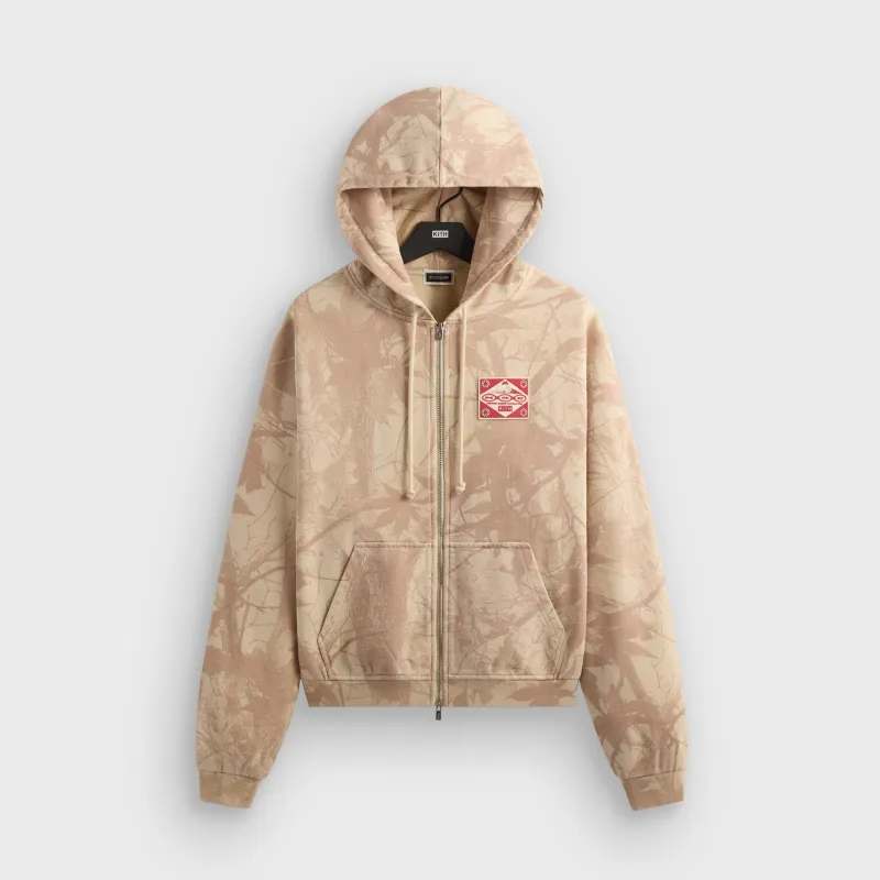 Kith for Columbia Camo Vintage Braxton Zip Up Hoodie - Veil sold by Kith