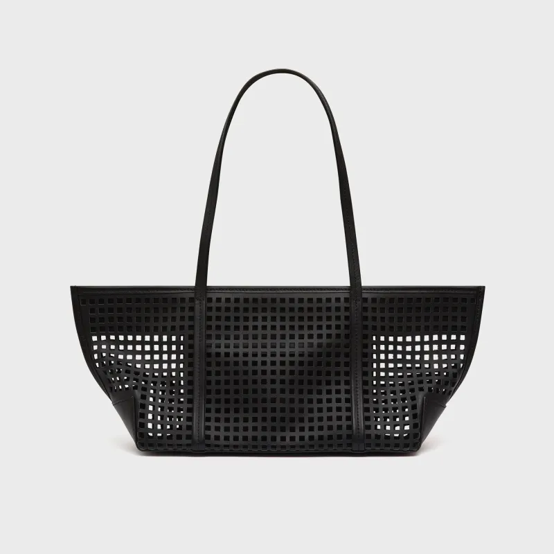 St.Agni Perforated Slim Bateau Tote Bag - Black sold by Kith