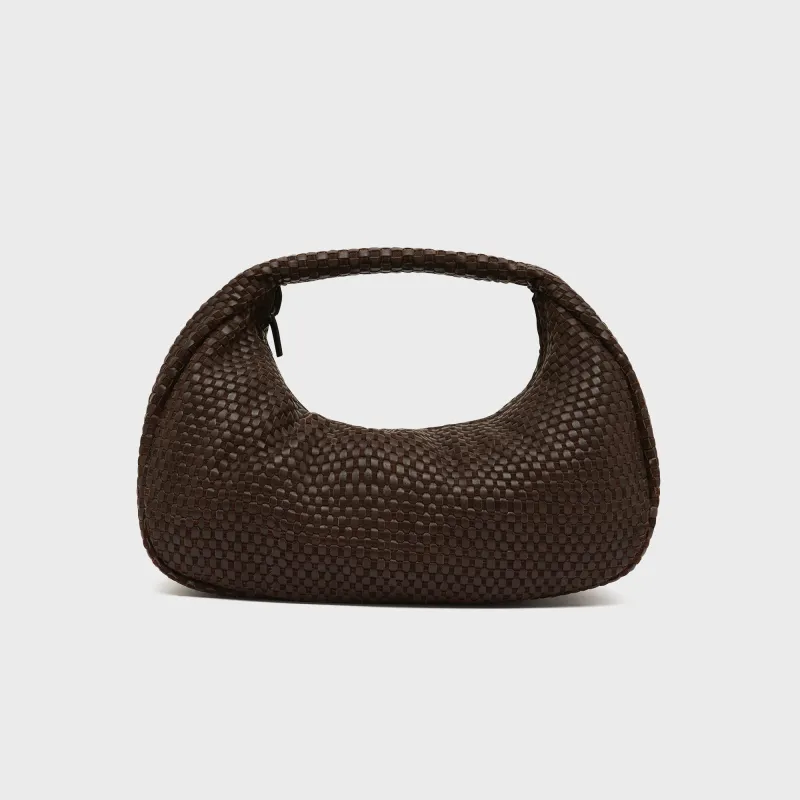 St. Agni Lattice Weave Bon Bon Bag - Coffee made by St. Agni