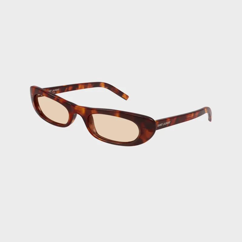 Saint Laurent Round Sunglasses - Havana / Brown sold by Kith