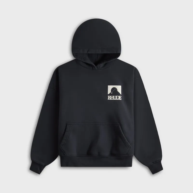 Rhude Moonlight Pack Hoodie - Vintage Black / White sold by Kith