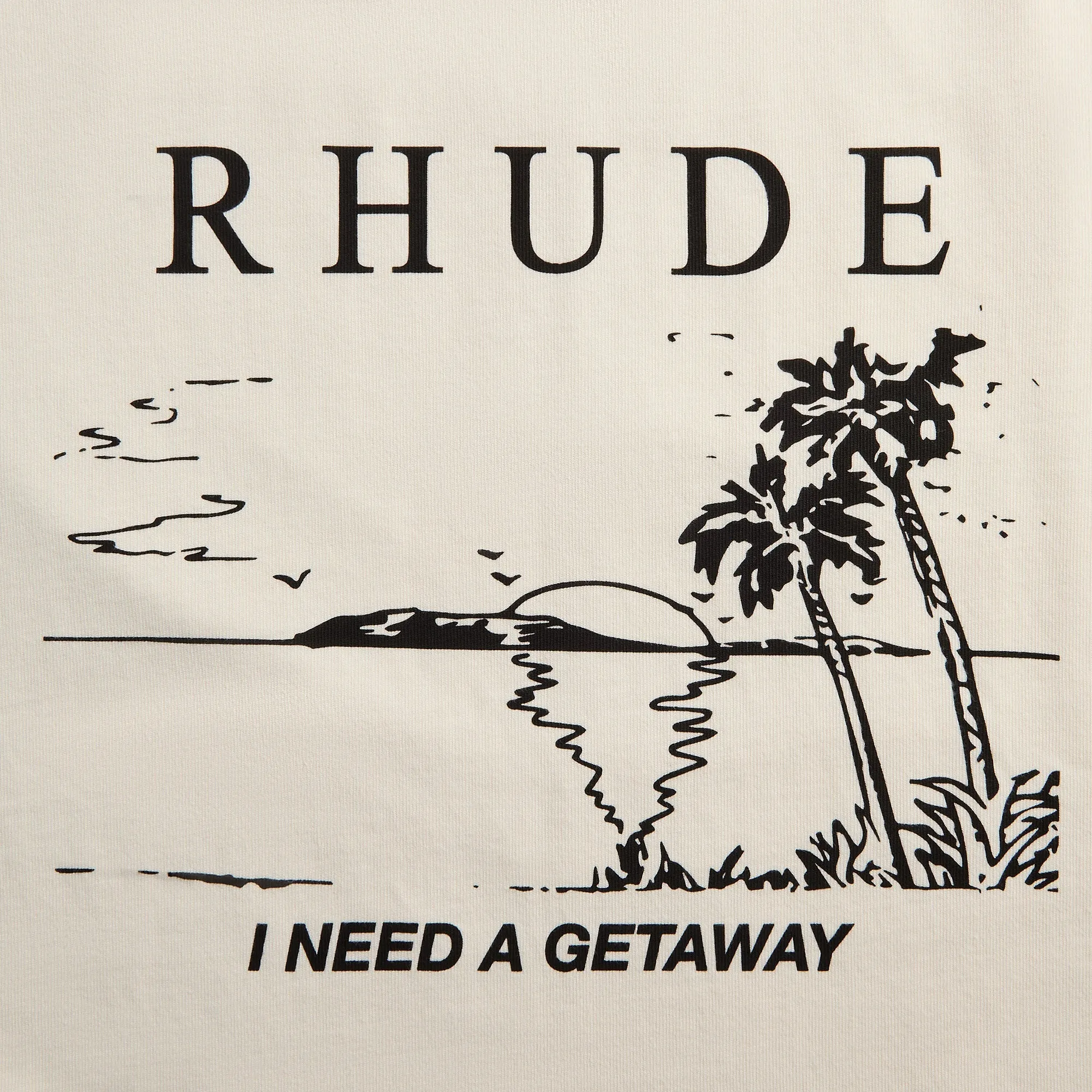 Rhude I Need A Getaway Tee - Vintage White / Black sold by Kith product image thumbnail 3