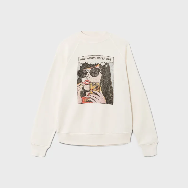 ReDone Not Yours Classic Crewneck - Vintage White made by Re/Done