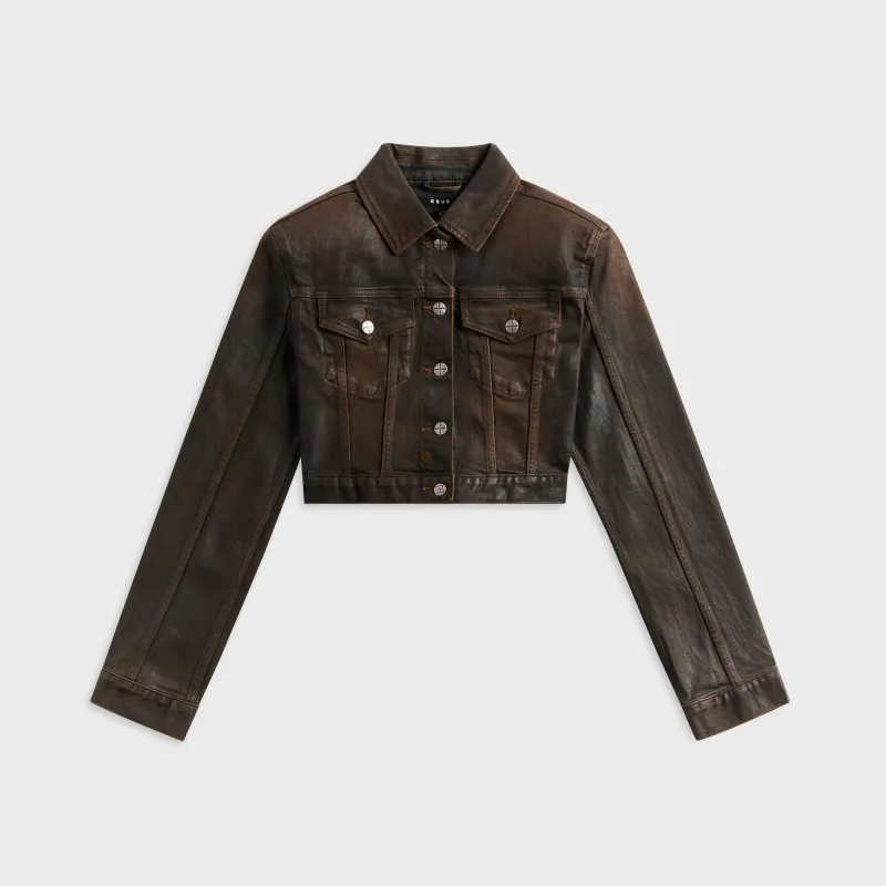 Ksubi Define Tucker Greased Jacket - Brown made by Ksubi