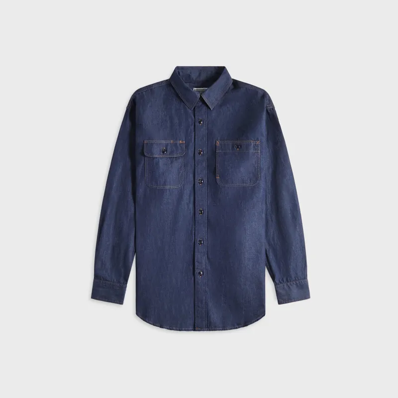 Engineered Garments Workaday 4.5 oz Denim Utility Shirt - Indigo sold by Kith