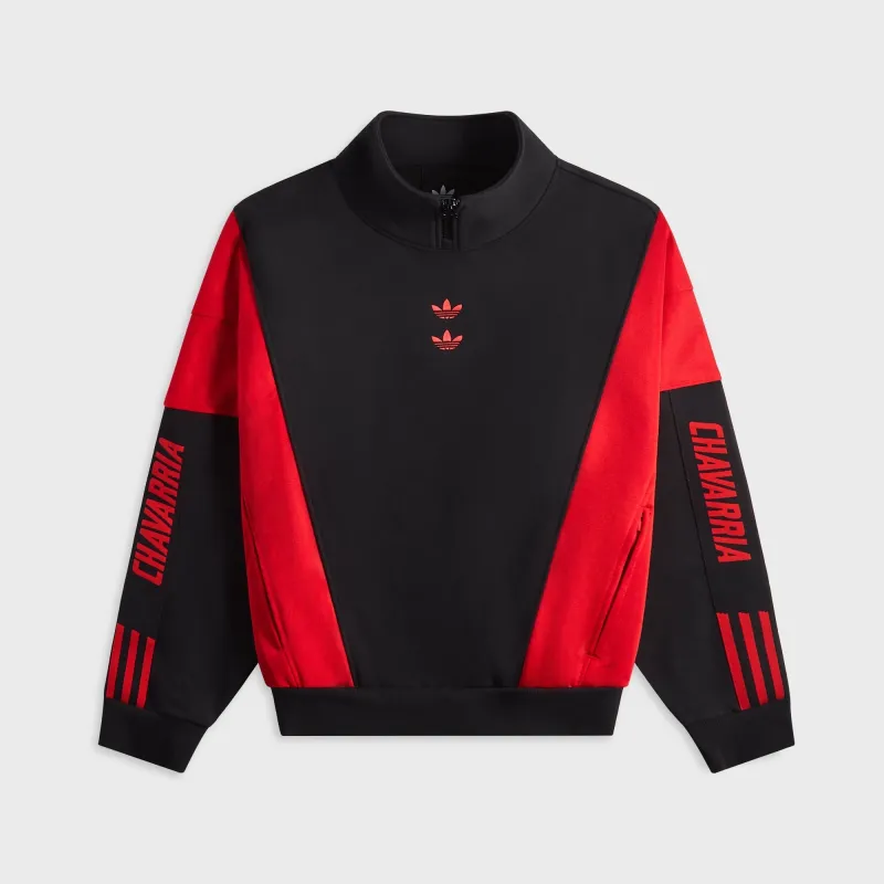 adidas x Willy Chavarria Watsonville Sweater - Black / Vibrant Red sold by Kith