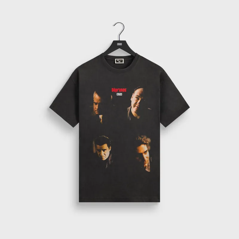 Kith for The Sopranos Characters Vignette Vintage Tee - Black sold by Kith
