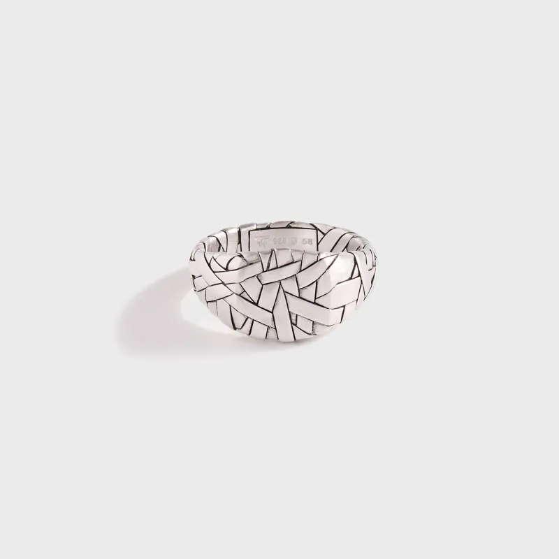 Tom Wood Quilt Small Ring - Silver sold by Kith