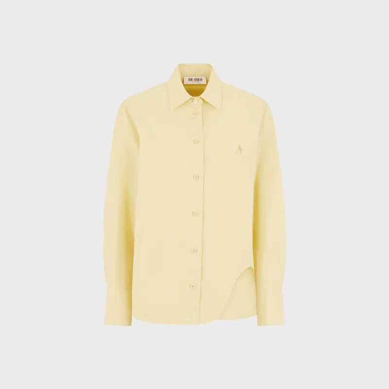The Attico Diana Poplin Shirt - Pale Yellow sold by Kith