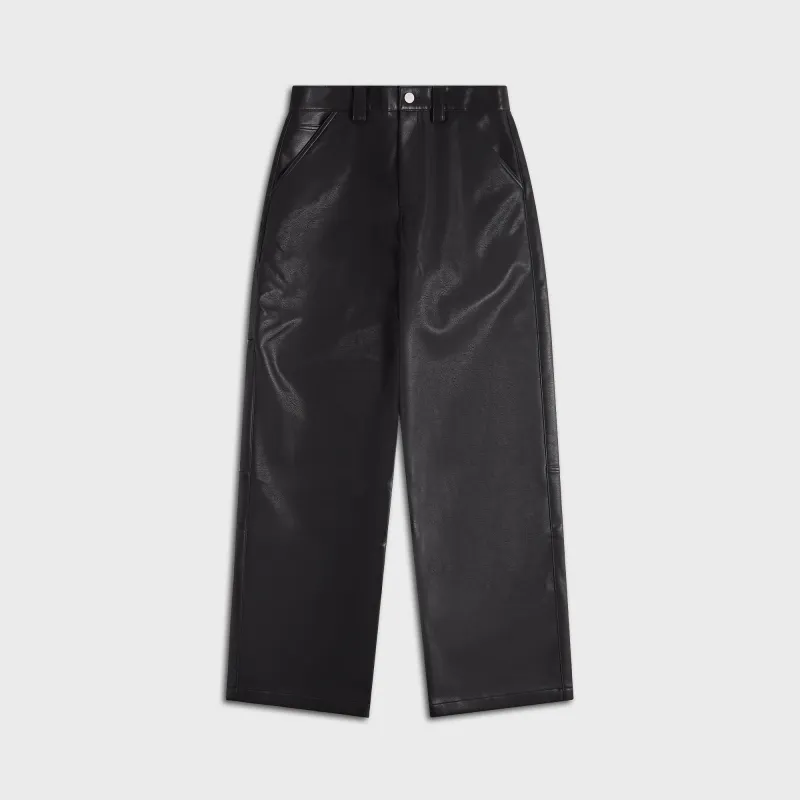 Stampd Faux Leather Carpenter Pant - Black sold by Kith