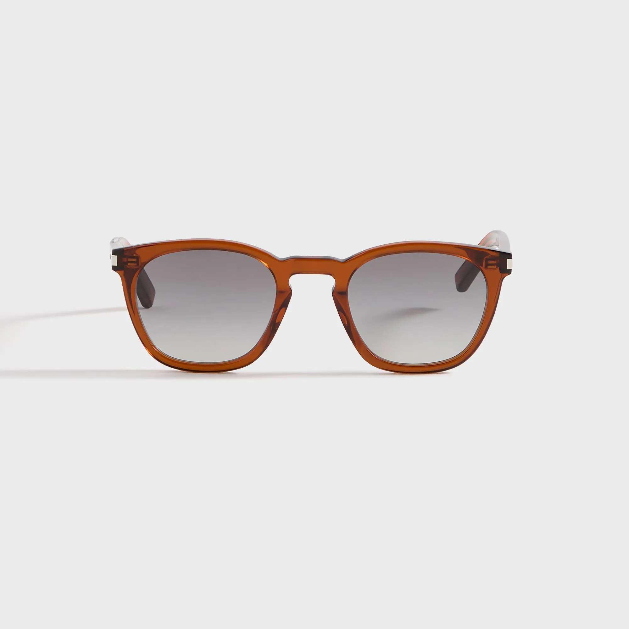 Saint Laurent Square Acetate Sunglasses - Brown / Grey sold by Kith