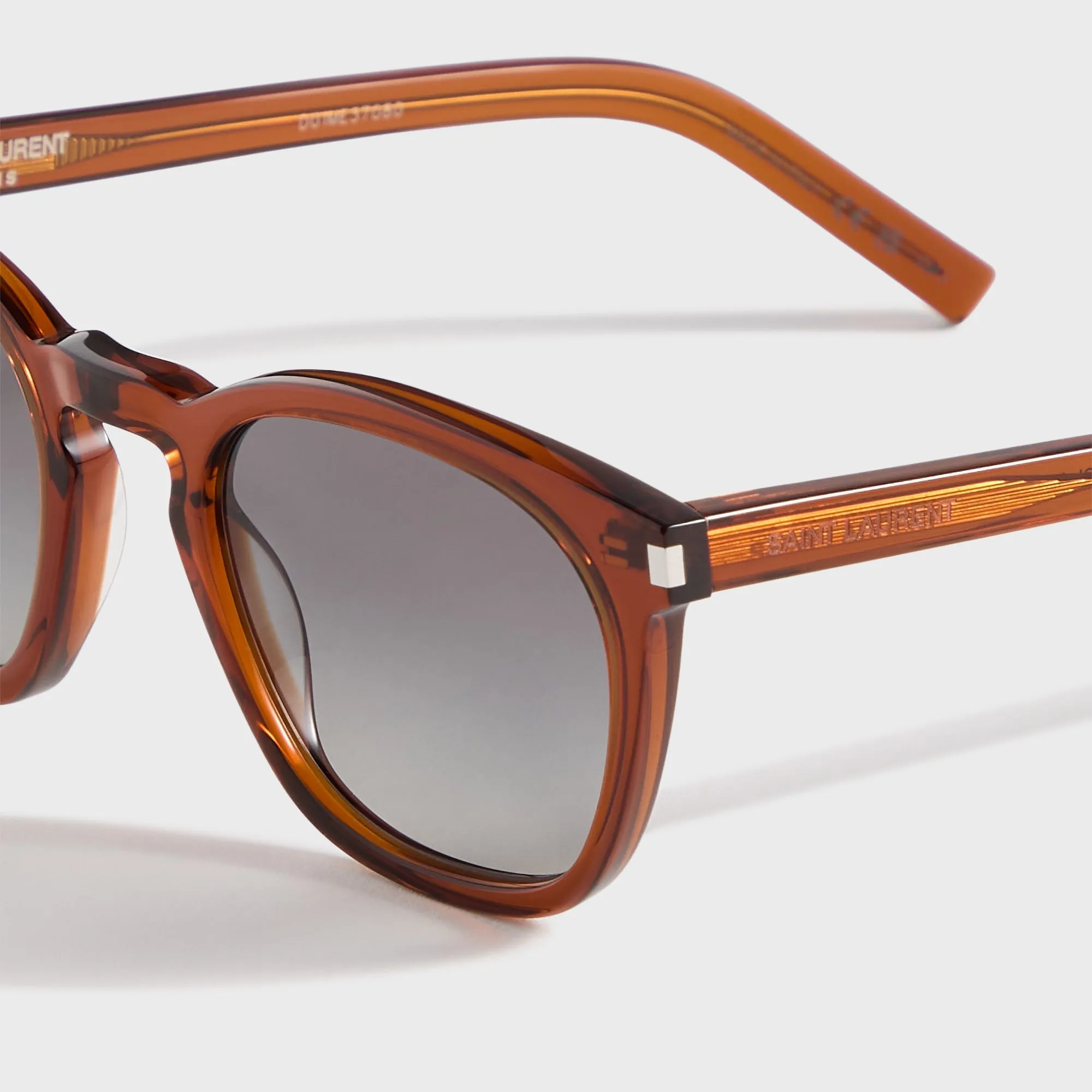 Saint Laurent Square Acetate Sunglasses - Brown / Grey sold by Kith product image thumbnail 3