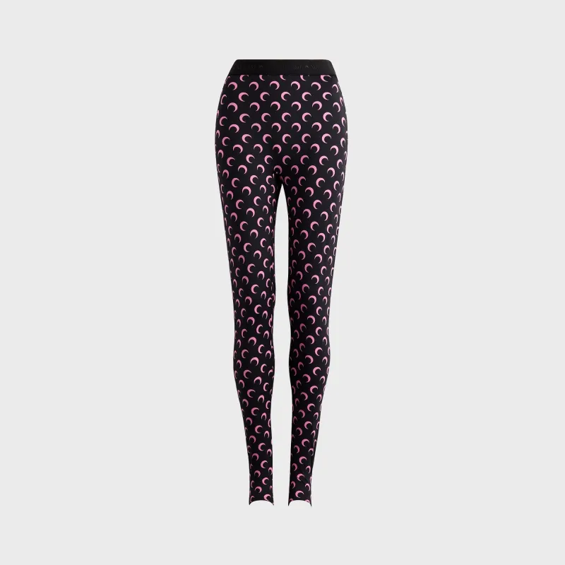 Marine Serre Moon Printed Jersey Legging - Black / Pink sold by Kith