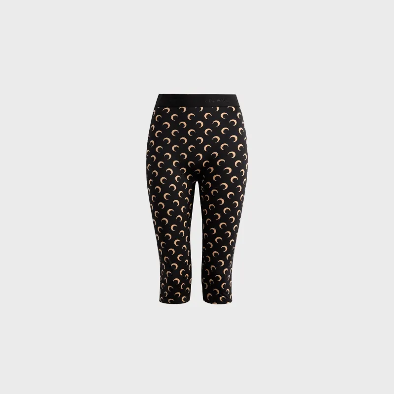 Marine Serre Moon Printed Jersey Capri Pant - Black sold by Kith