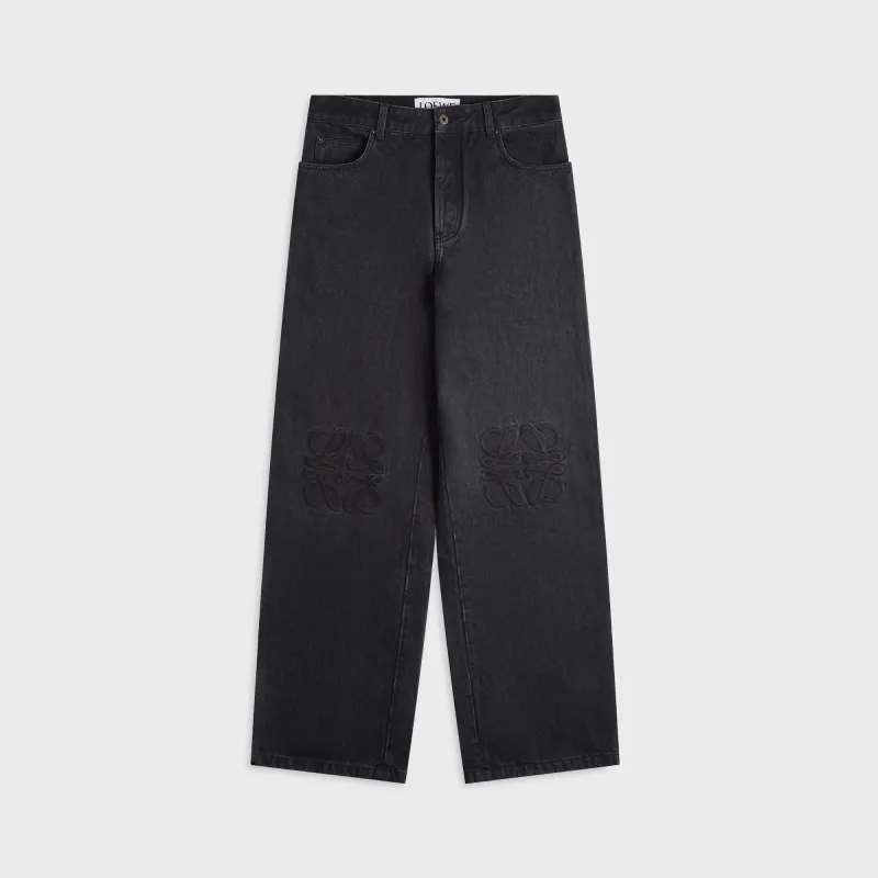 Loewe Anagram Baggy Jeans - Black made by Loewe