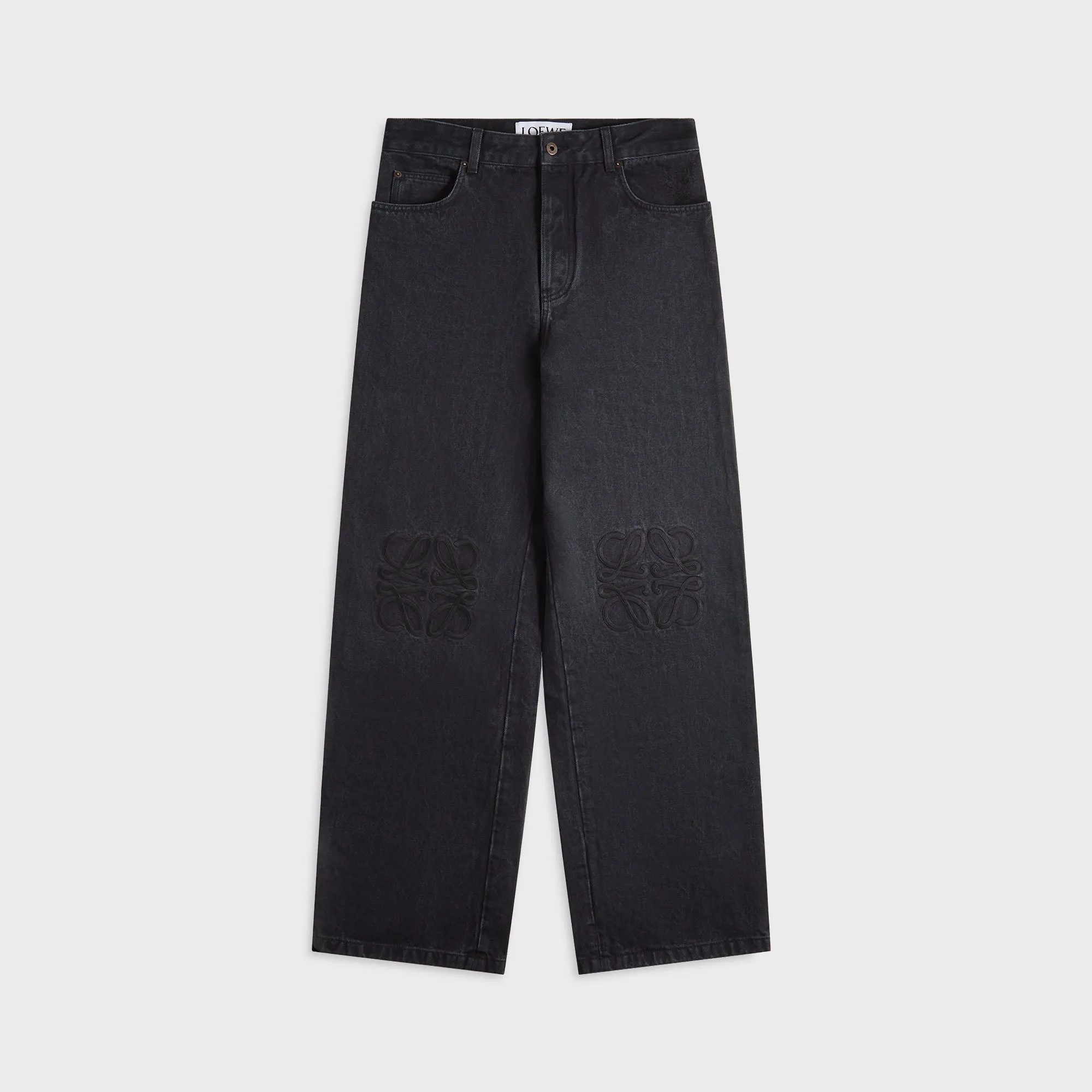 Loewe Anagram Baggy Jeans - Black sold by Kith