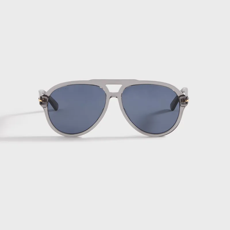 Gucci Aviator Sunglasses - Grey / Blue sold by Kith