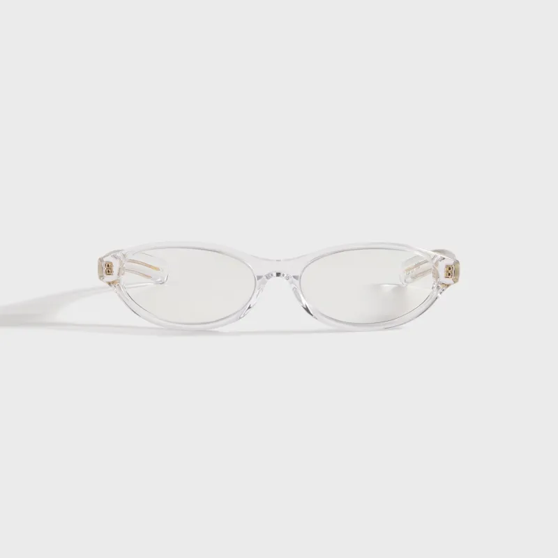 Flatlist Olympia Sunglasses - Clear Crystal / Clear Blue Light sold by Kith