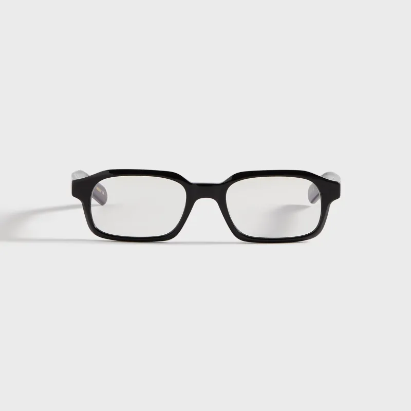 Flatlist Hanky Sunglasses - Solid Black / Clear Blue Light sold by Kith