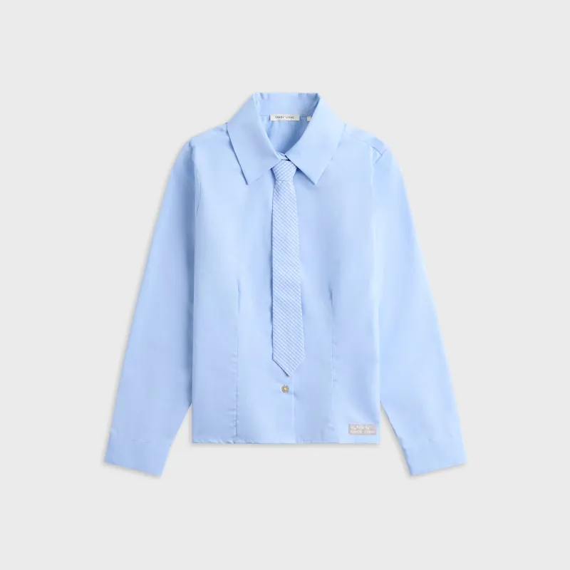 Sandy Liang Levi Shirt - Light Blue sold by Kith