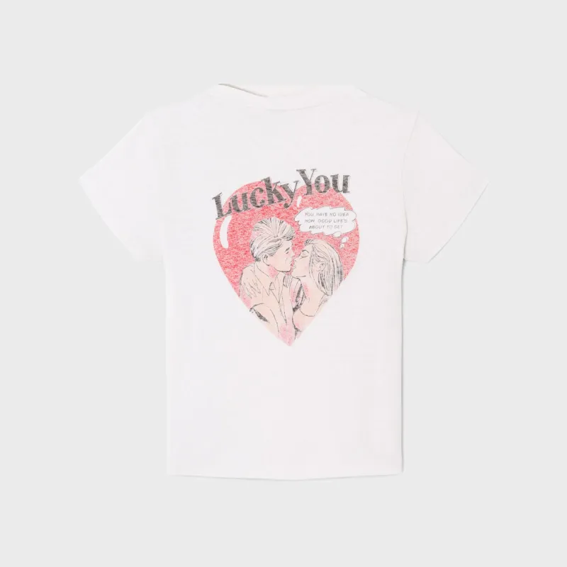 ReDone Lucky You Classic Tee - Vintage White sold by Kith