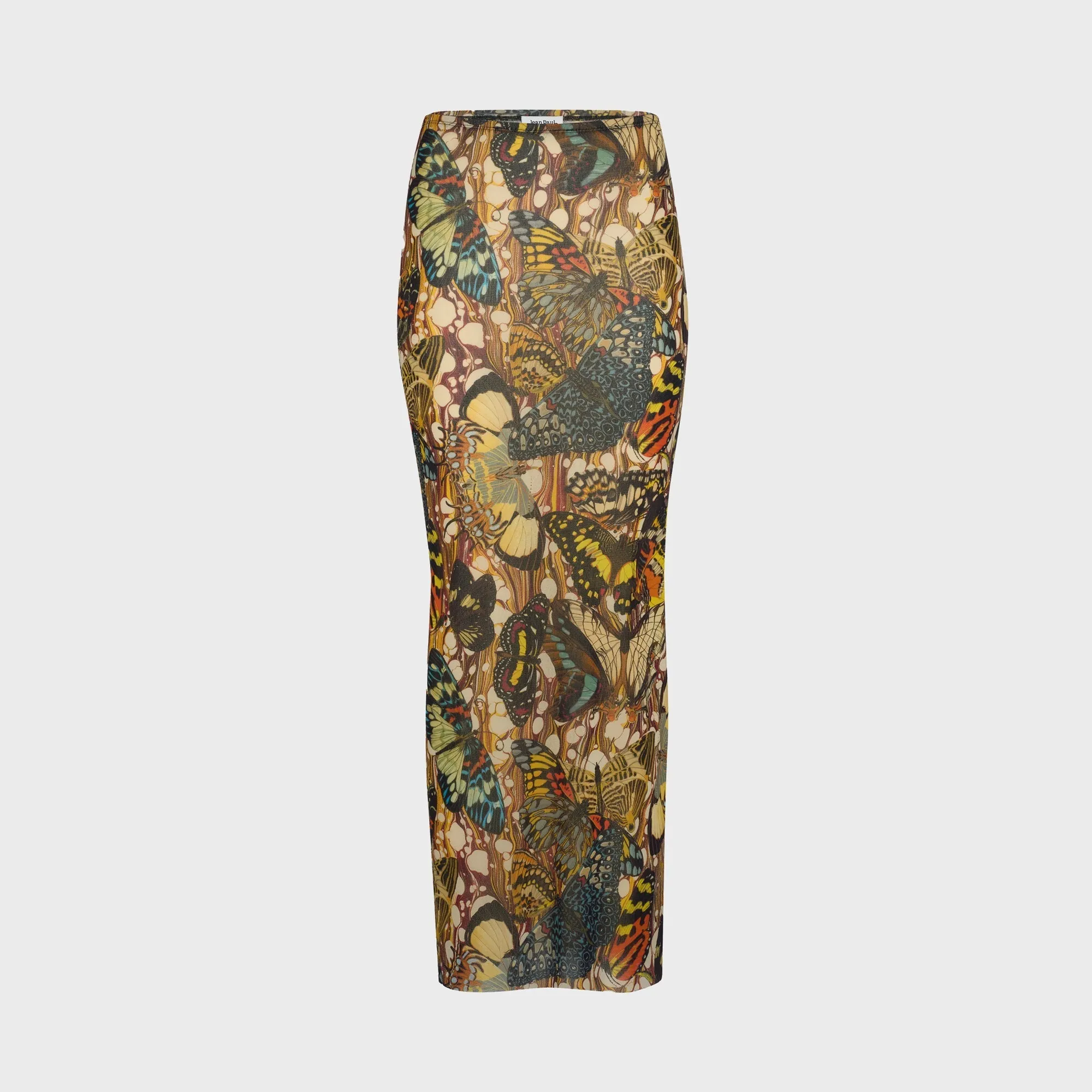 Jean Paul Gaultier Re-Edition Mesh Long Skirt - Printed Papillon sold by Kith