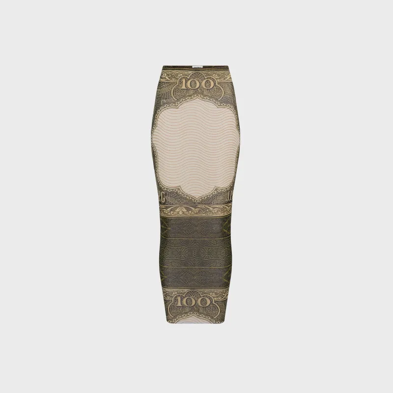 Jean Paul Gaultier Re-Edition Mesh Long Skirt - Printed Cartouche sold by Kith