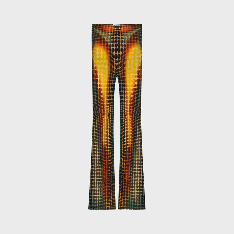 Jean Paul Gaultier Re-Edition Flare Trousers - Orange Multi sold by Kith