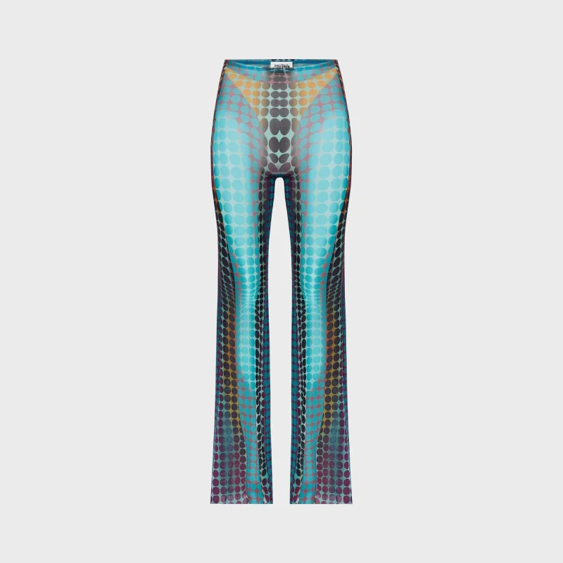 Jean Paul Gaultier Re-Edition Flare Trousers - Blue Multi sold by Kith