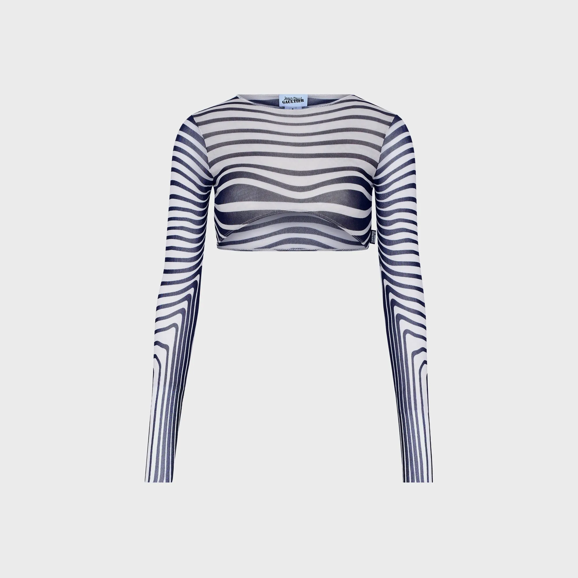 Jean Paul Gaultier Re-Edition Crew Neck Long Sleeves Crew Neck Top - Morphing Stripes sold by Kith