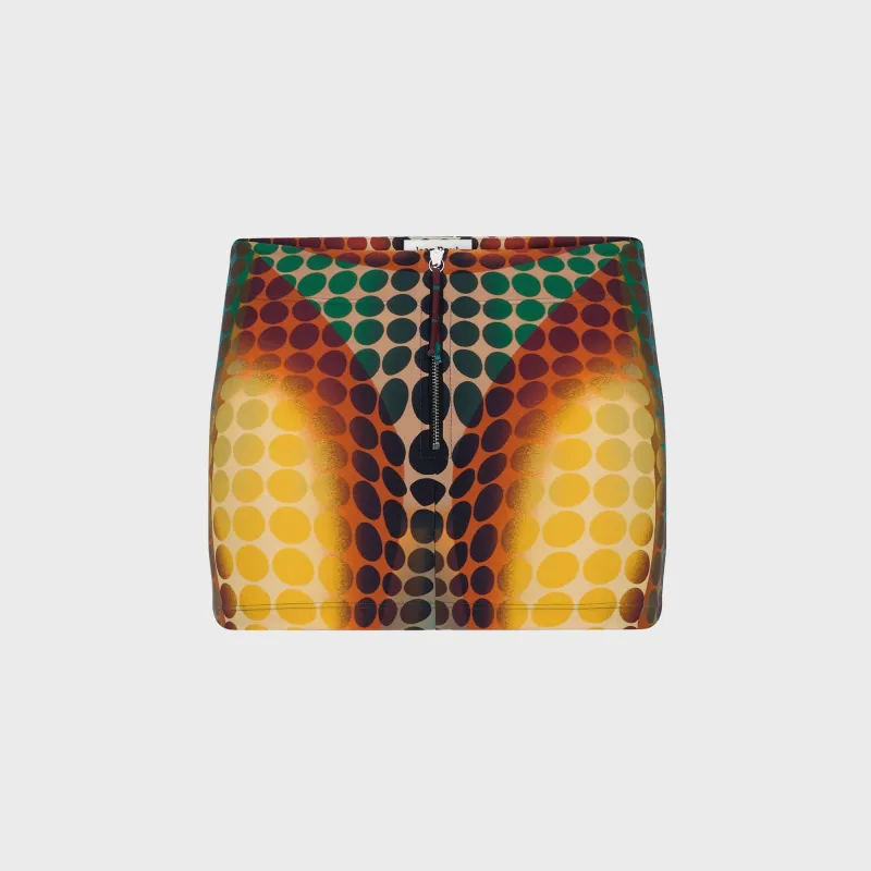 Jean Paul Gaultier Re-Edition Center Front Zip Mini Skirt - Orange Multi sold by Kith